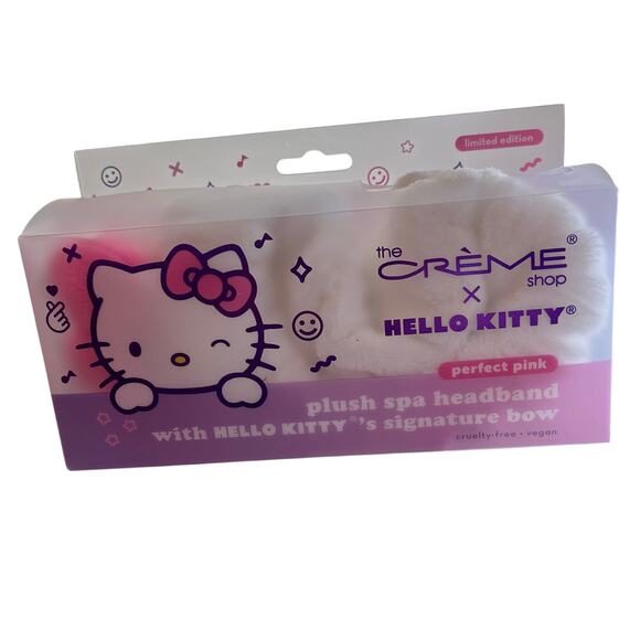 The crème shop Hello Kitty plush spa headband with signature bow Perfect pink - Picture 1 of 2